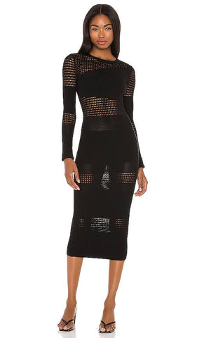 Melinda Knit Dress Black